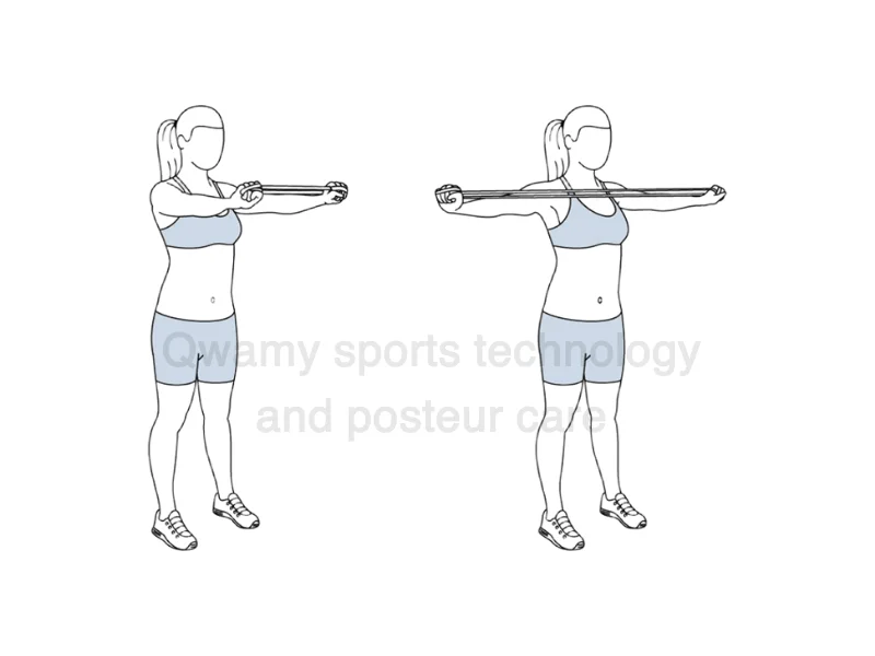 تمرين (سحب شريط المقاومة للظهر الأوسط – Mid Back Band Pull)