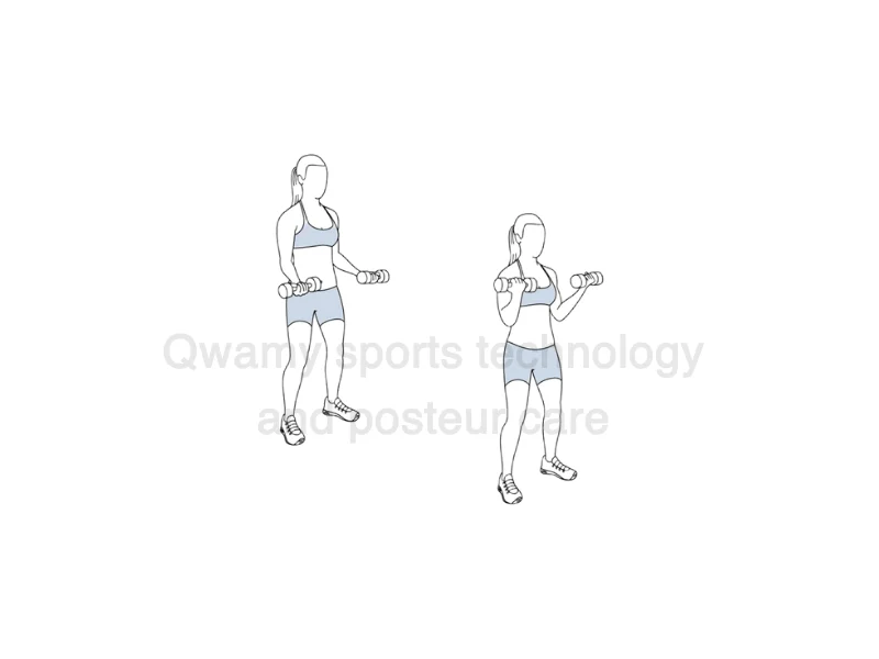 تمرين ثني الذراع بالدمبل (Bicep Curls)