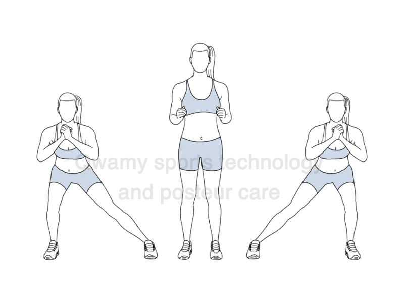 تمرين (اندفاع جانبي متبادل – Alternating Side Lunge)