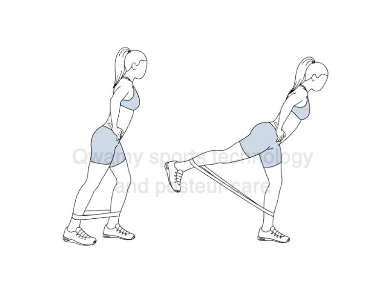 تمرين (ركلة خلفية باستخدام الشريط – Band Kickback)