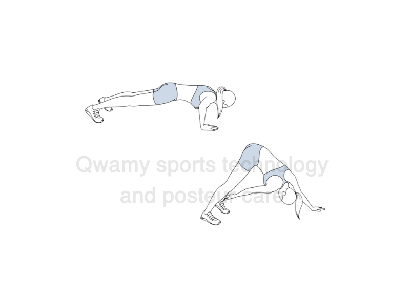 تمرين الضغط مع لمس الكاحل (Ankle Tap Push Ups)