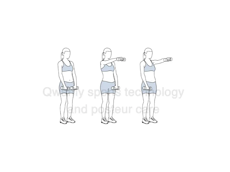 رفع الدمبل الأمامي ( Dumbbell Front Raise )